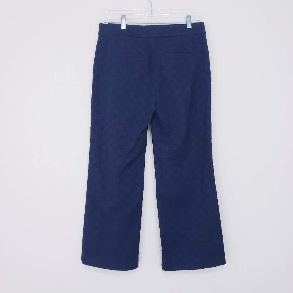 Ann Taylor The Cotton Crop Pants Eyelet In Navy Blue Night Sky Size 2 Dot - Picture 6 of 8